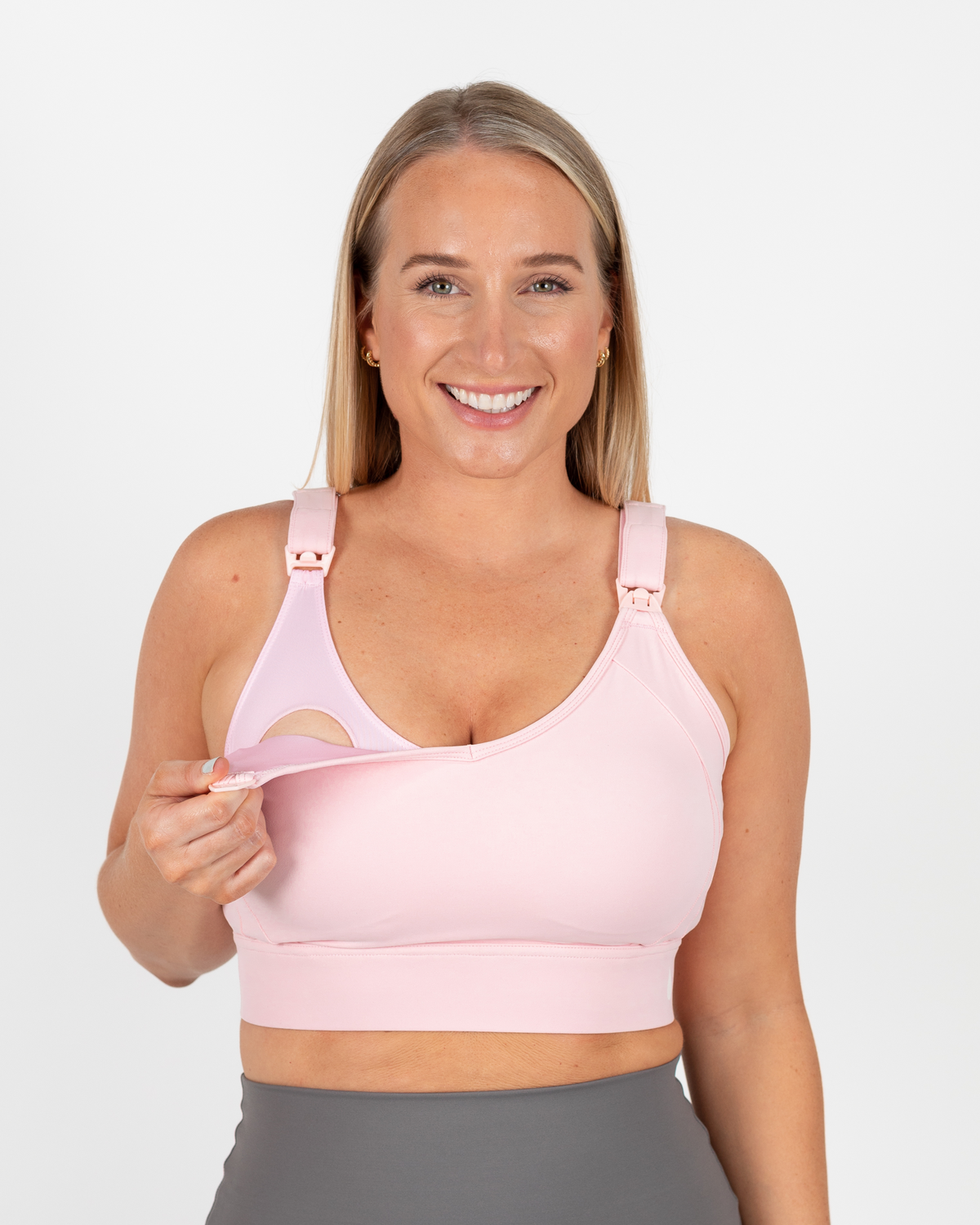 Tempo High Impact Crop - Baby Pink - The Milk Boutique