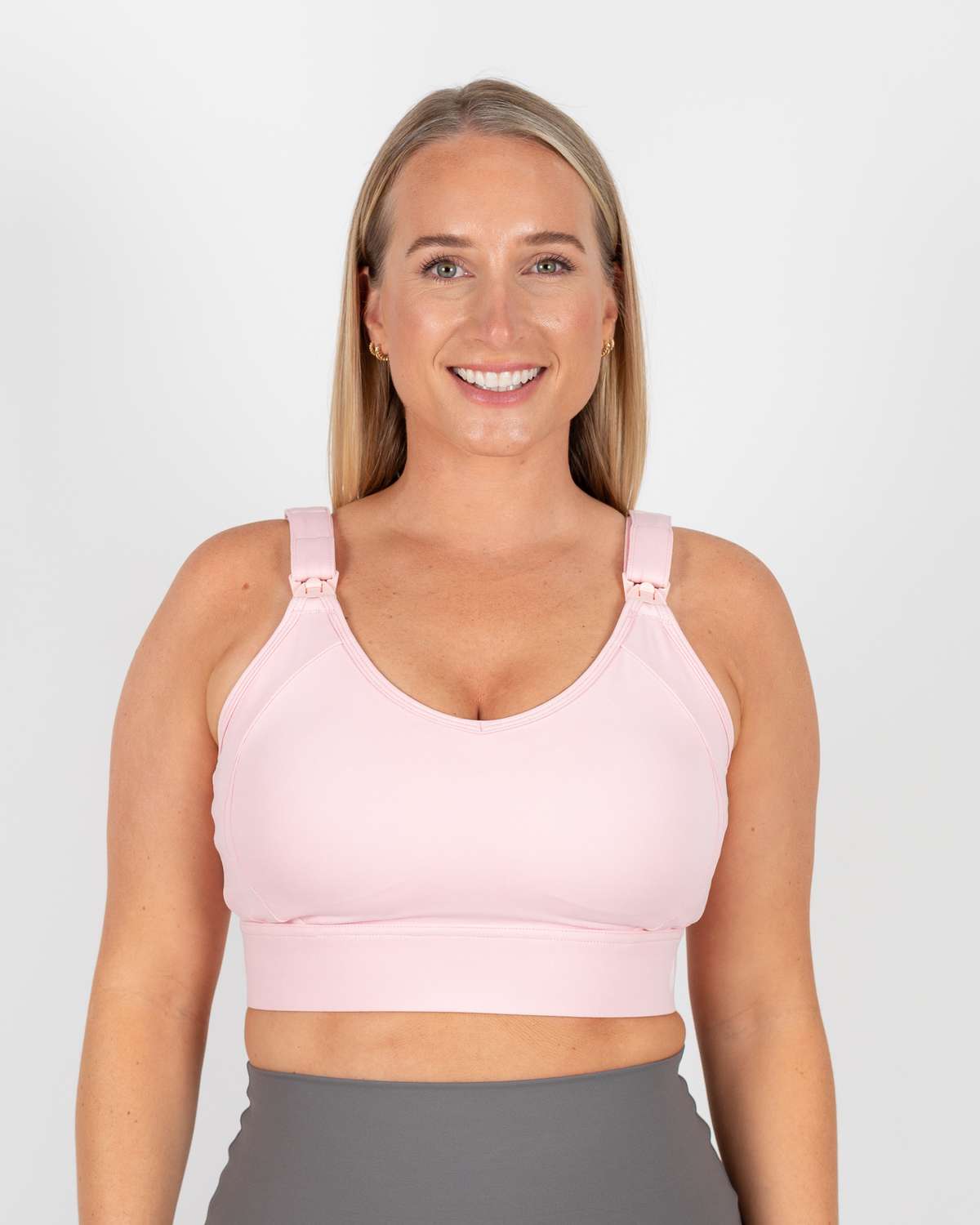 Tempo High Impact Crop - Baby Pink - The Milk Boutique