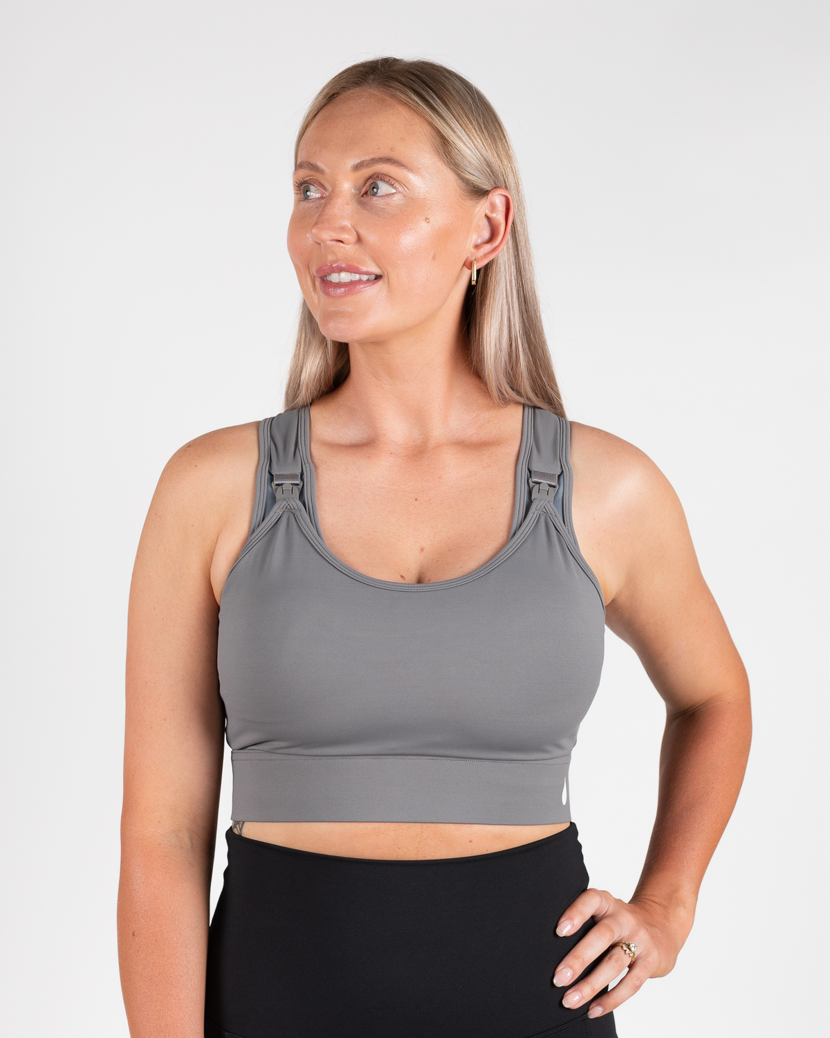 Cadence High Impact Crop - Charcoal - The Milk Boutique