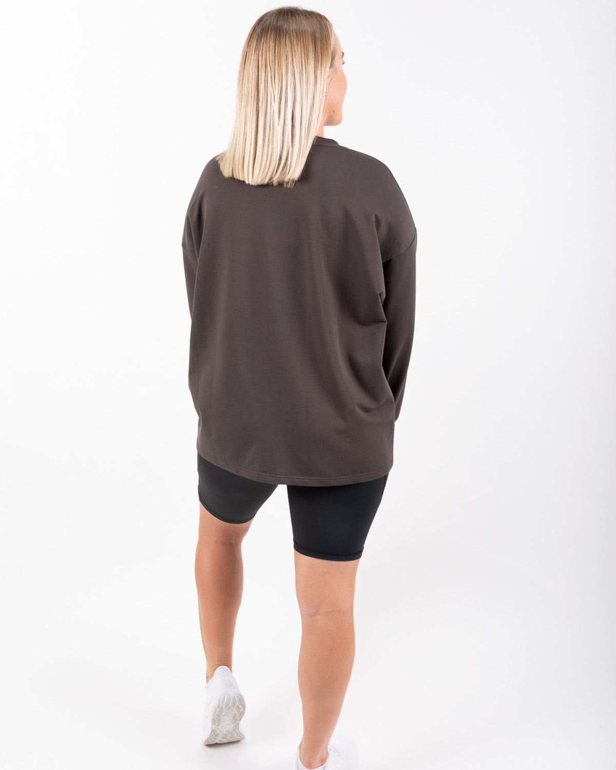 Long Sleeve Boyfriend Breastfeeding Tee (Chocolate) - The Milk Boutique