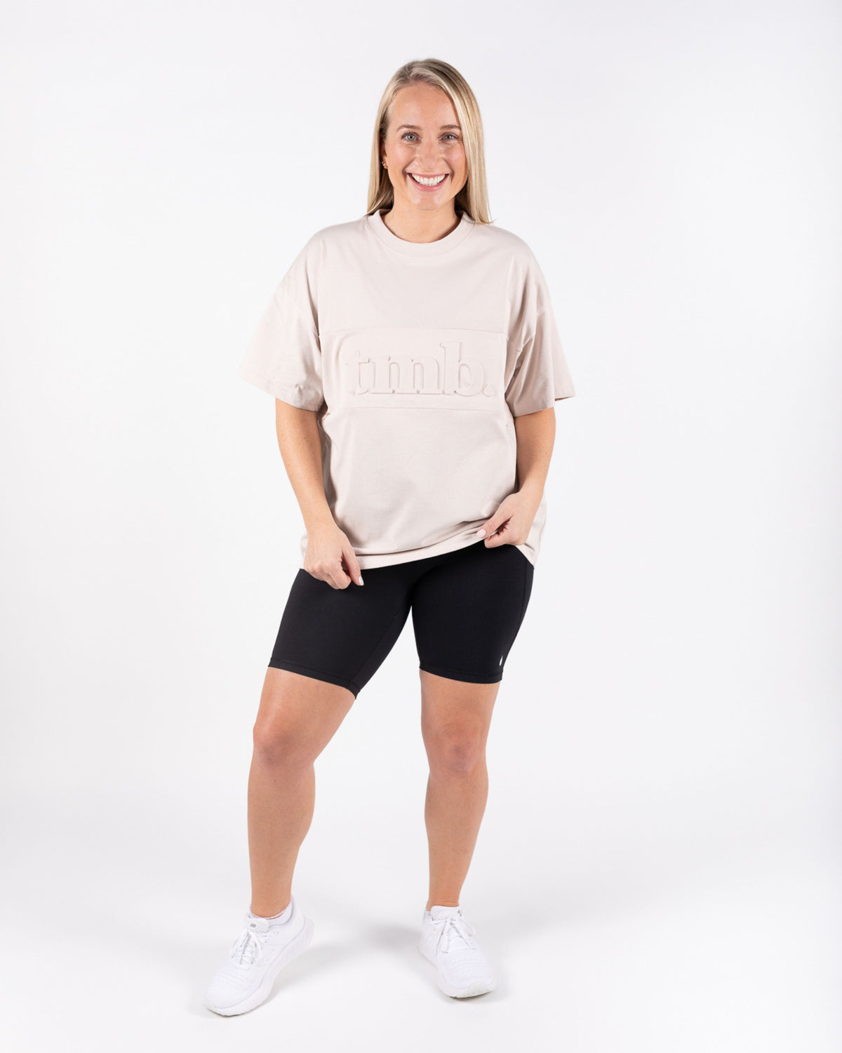 The Boyfriend Breastfeeding Tee (Light Beige) - The Milk Boutique