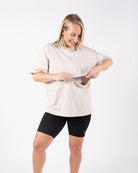 The Boyfriend Breastfeeding Tee (Light Beige) - The Milk Boutique