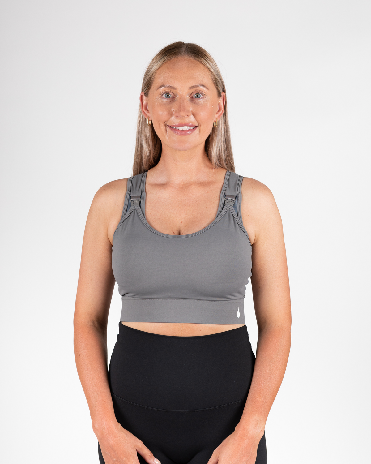 Cadence High Impact Crop - Charcoal - The Milk Boutique