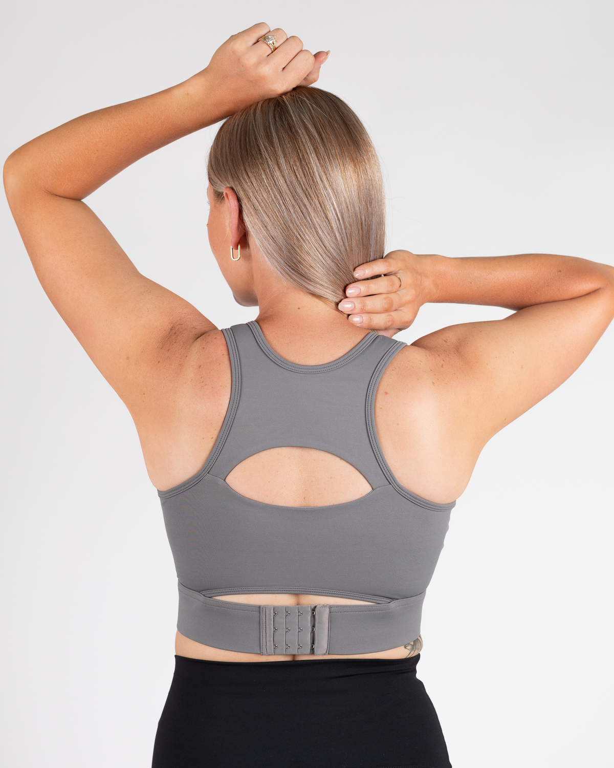 Cadence High Impact Crop - Charcoal - The Milk Boutique