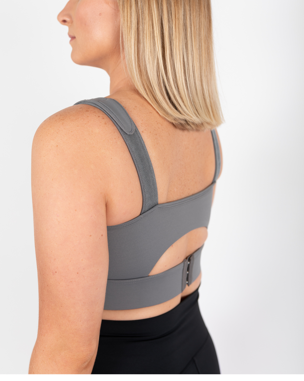 Tempo High Impact Breastfeeding Crop - Charcoal - The Milk Boutique