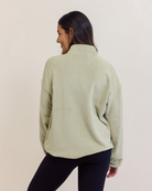 Piper Light Fleece Zip Sweater (Green) - The Milk Boutique