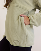 Piper Light Fleece Zip Sweater (Green) - The Milk Boutique