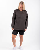 Long Sleeve Boyfriend Breastfeeding Tee (Chocolate) - The Milk Boutique