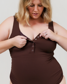Viera Ribbed One Piece - Chocolate - The Milk Boutique