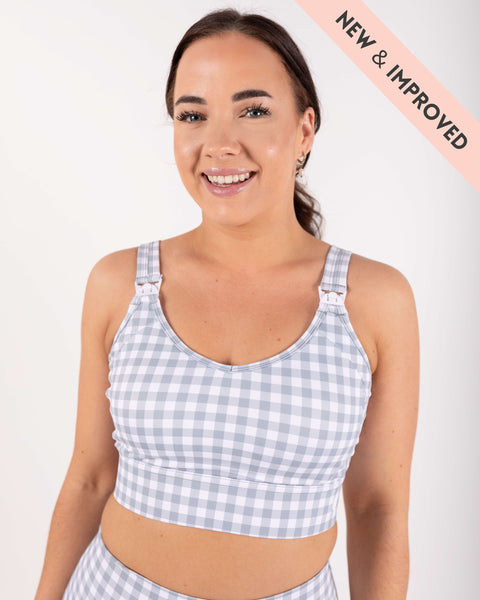The Gingham Grey Crop – The Milk Boutique