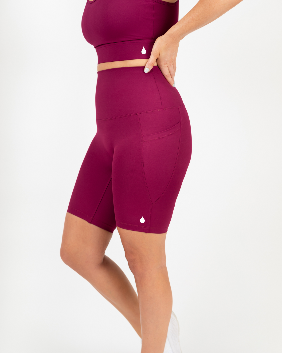 Movement Bike Shorts (Plum) - The Milk Boutique